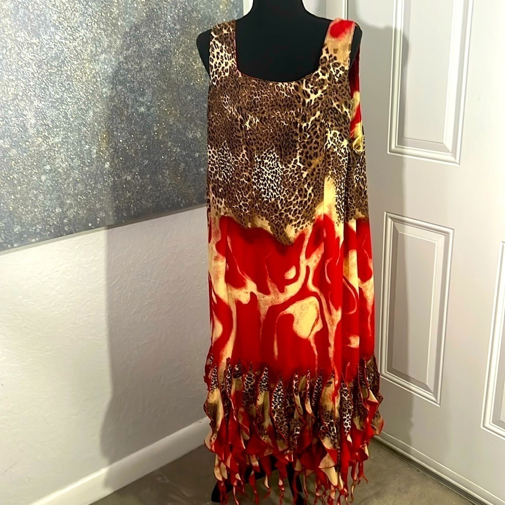 Dress-U-II by Sharon Size 22 Red animal print
